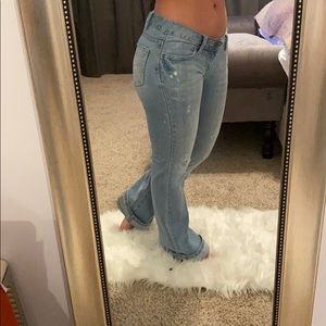 Low Rise Skinny Flare Jeans - Size 0 Short